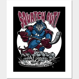 Squatch Out Hockey Player Mascot Posters and Art